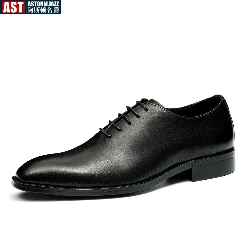 Italian Men\'s Formal Shoes Luxury Genuine Leather Handmade Quality Comfortable Elegant Black Wedding Social Oxfords Shoes Man