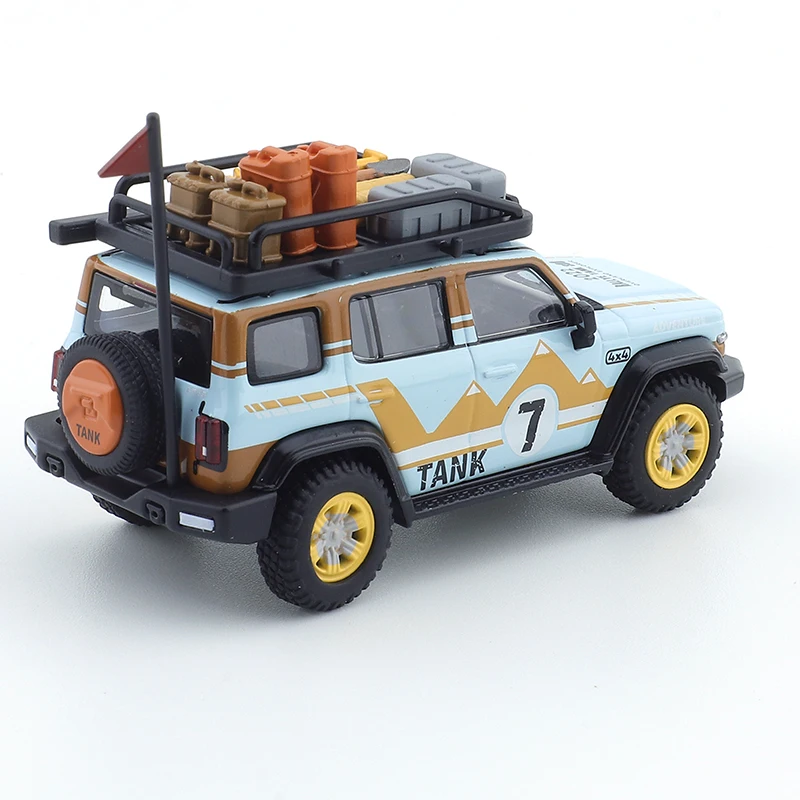 XCARTOYS-Conjunto Off-Road para Meninos, Tanque 1: 64 300, 2 Carro Off-Road Desert, Veículo Motorizado em Liga, Modelo de Metal Diecast, Brinquedos para Crianças