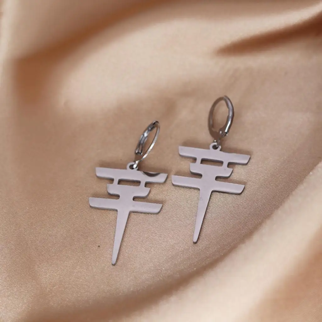 Cxwind Tokio Hotel Earrings Stainless Steel Tokio Hotel Pendant Logo Bill Kaulitz Logo Symbol Earring Wholesale