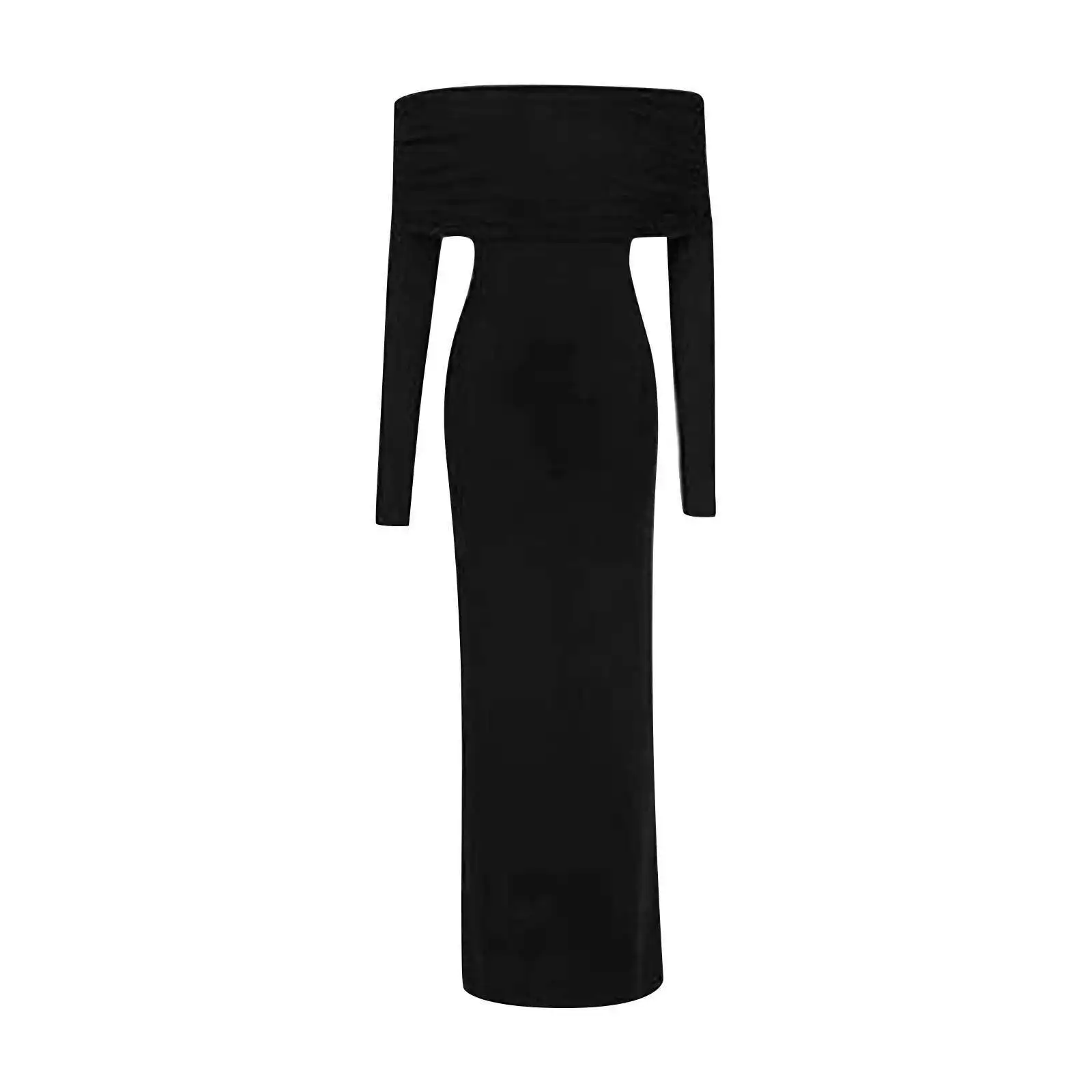 One Shoulder Style Sleeved Dress Fashionable Slim Fit And Slimming Effect Paired With French Long Skirt For Women