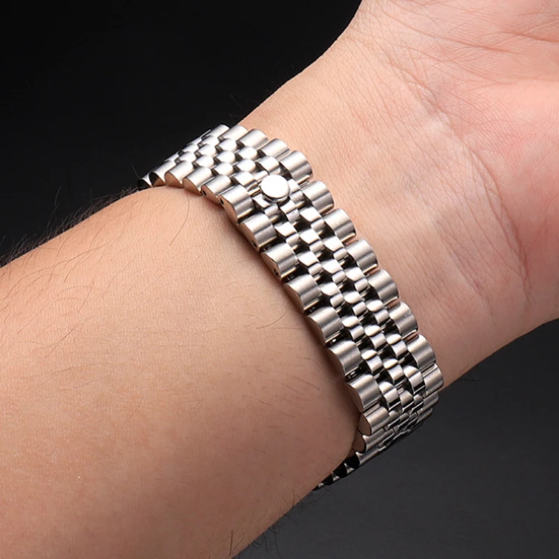 904L الصلبة الفولاذ المقاوم للصدأ ساعة اكسسوارات الفرقة ل رولكس DATEJUST DAY-DATE OYSTERPERTUAL تاريخ الفضة ساعة الأشرطة 20 مللي متر 21 مللي متر