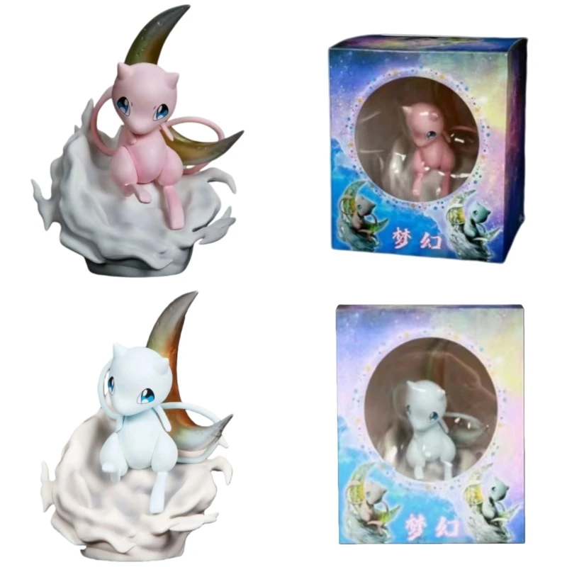 ポケモンモデルムーンホワイトミュウフィギュア装飾品かわいい子供のおもちゃアニメーション周辺コレクション人形誕生日ギフト
