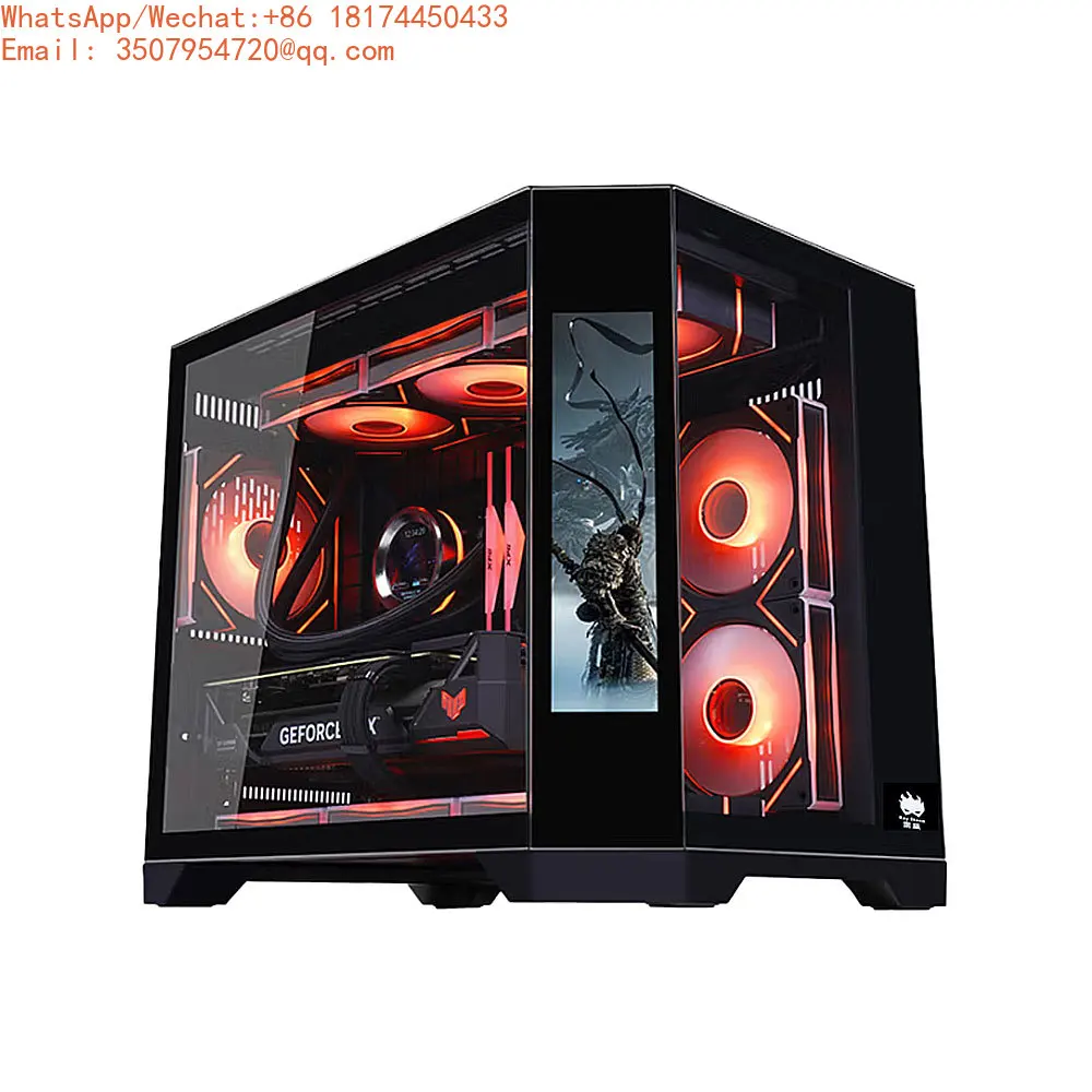 

Gaming PC Case EATX ATX Mid Tower PC Case Tempered Glass RGB Computer Case For Desktop Gaming PC
