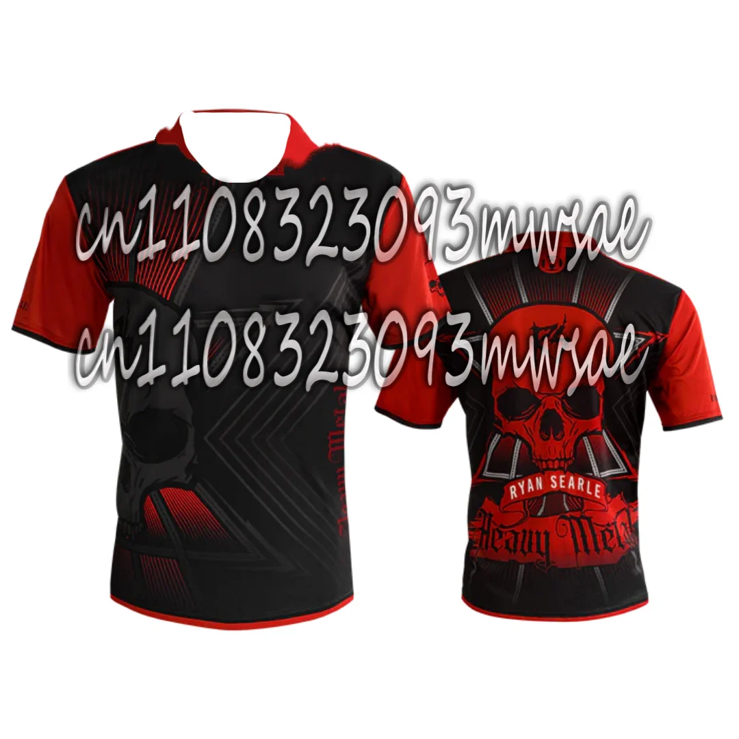 

Ryan 'Heavy Metal Searle Official Dart Shirt - Red & Black Darts jersey Darts match polo shirt Sports Men's T-Shirt Kid's Tee