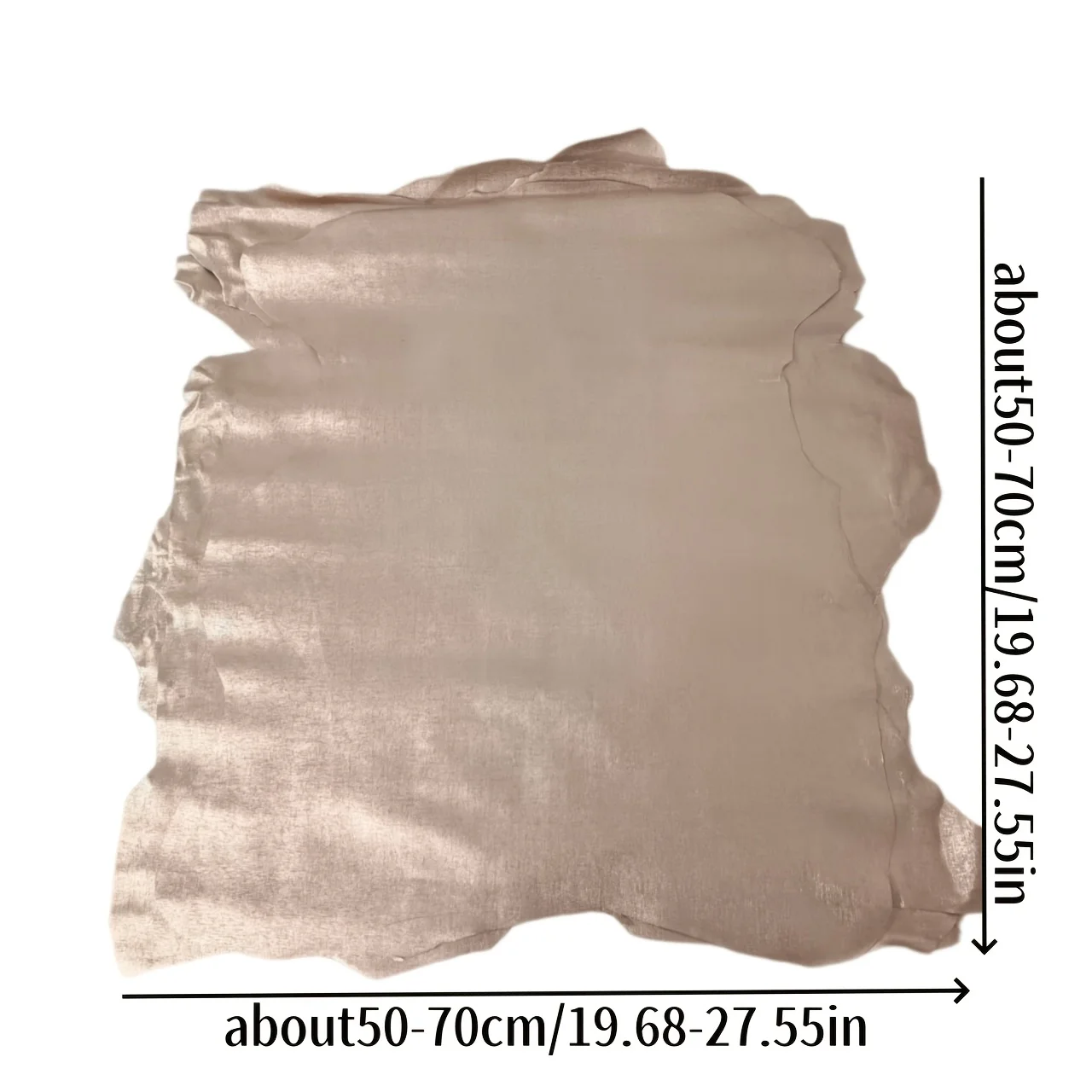 Piel de cordero metalizada color champán, cuero de cordero de primera capa, 50-70 cm, adecuada para bolsos, carteras, zapatos, fundas para teléfonos, cuadernos, manualidades.