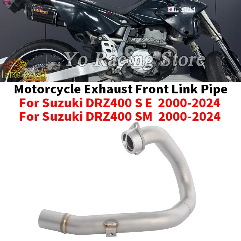 

For Suzuki DRZ400 DRZ-400 Z-S E SM 2000 - 2024 Motorcycle Exhaust Escape System Front Link Pipe Connect Original Muffler Moto