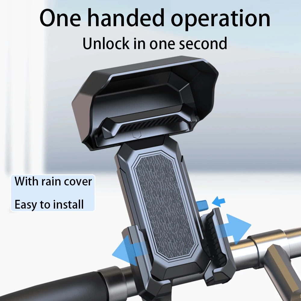 Bike Handlebar Phone Mount Shock Resistant Motorcycle Phone Stand Bicycle Phone Bracket for 18-32mm Round Handlebar