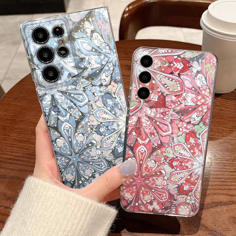 Soft Silicone Clear Phone Case For Samsung Galaxy S26 S25 S24 S23 S22 Ultra Plus S25 Edge S24 S23 FE TPU Creative Printing Cover