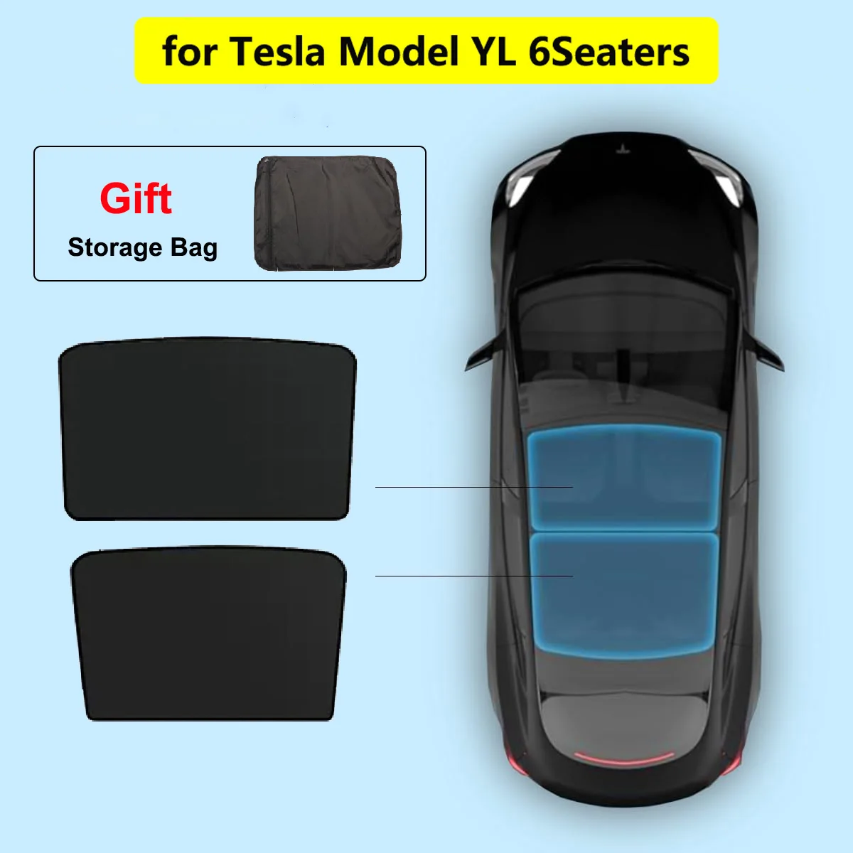 Zonnescherm voor Tesla Model Y YL Juniper Standard Model 3 Highland 2025-2019 2026 LANCERING IJsdoek Gesp Zonnescherm Voor Achter Zonnekap Dakraam