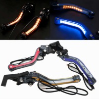 Disc Brake Lever LED hydraulic Clutch Adiustable 6x CNC Universal Motorcycle Hand signal light otorbike Scooters Bike GY6 125