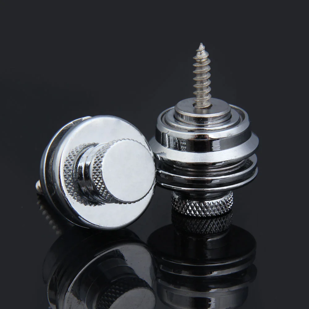 2 pièces sangles de sécurité basse en alliage de Zinc sangle de guitare chevilles de verrouillage sangle broche de fixation remplacement accessoires d'instruments de musique