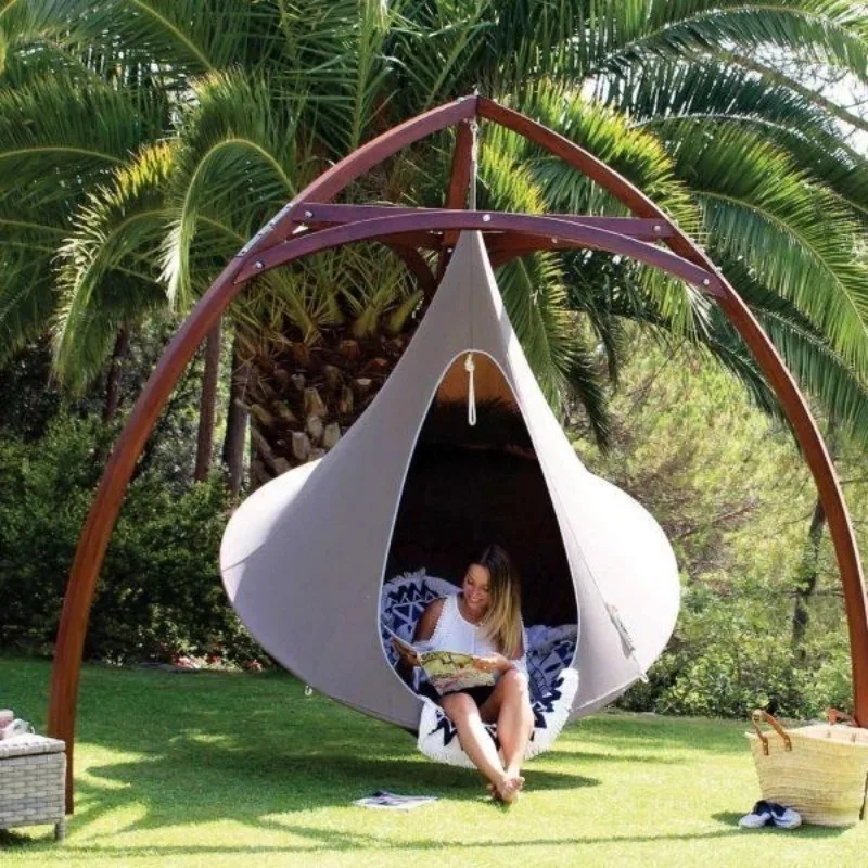 

100cm UFO Shape Teepee Tree Hanging Swing Chair for Kids & Adults Indoor Outdoor Hammock Tent Patio Furniture Camping