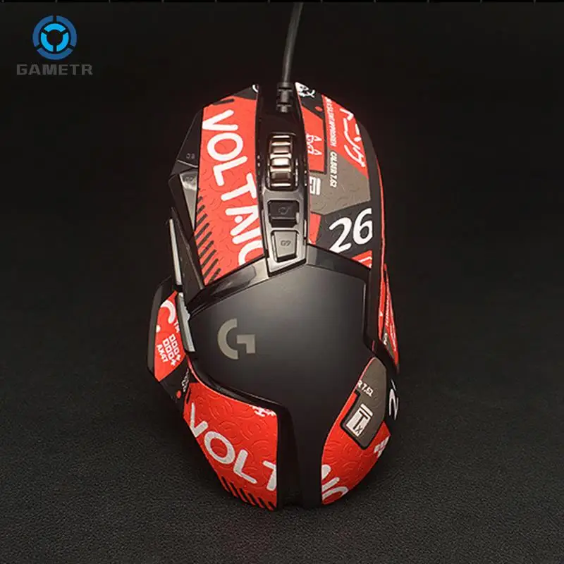 Stiker DIY buatan tangan Mouse, aksesori Gamer bantalan keringat kulit kadal tidak licin untuk G502