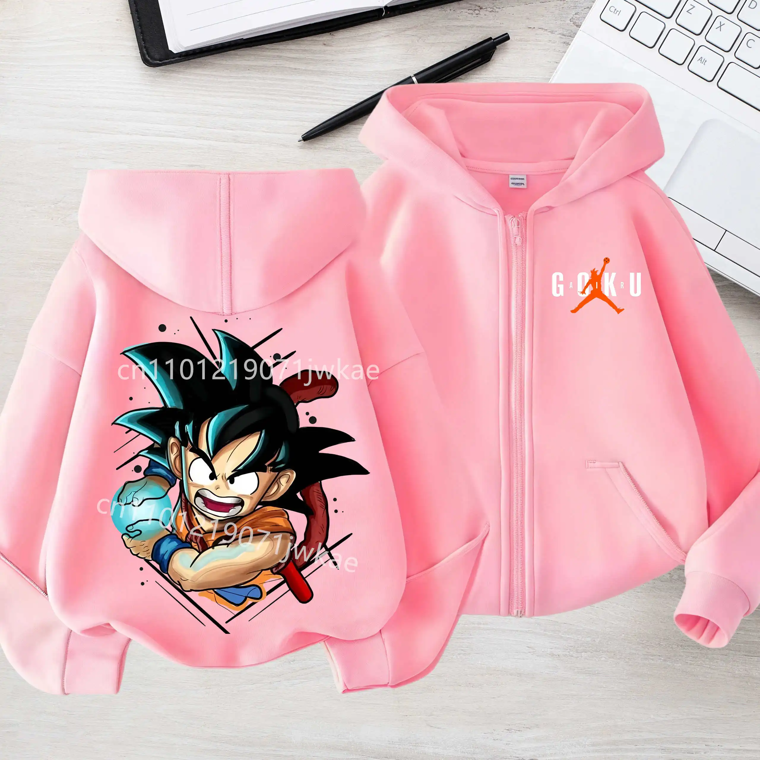

Новая толстовка с капюшоном Dragon Ball Z на молнии, детская толстовка с Гоку, модная плюшевая толстовка в стиле Y2K, одежда с аниме-принтом, одежда для мальчиков, подарок