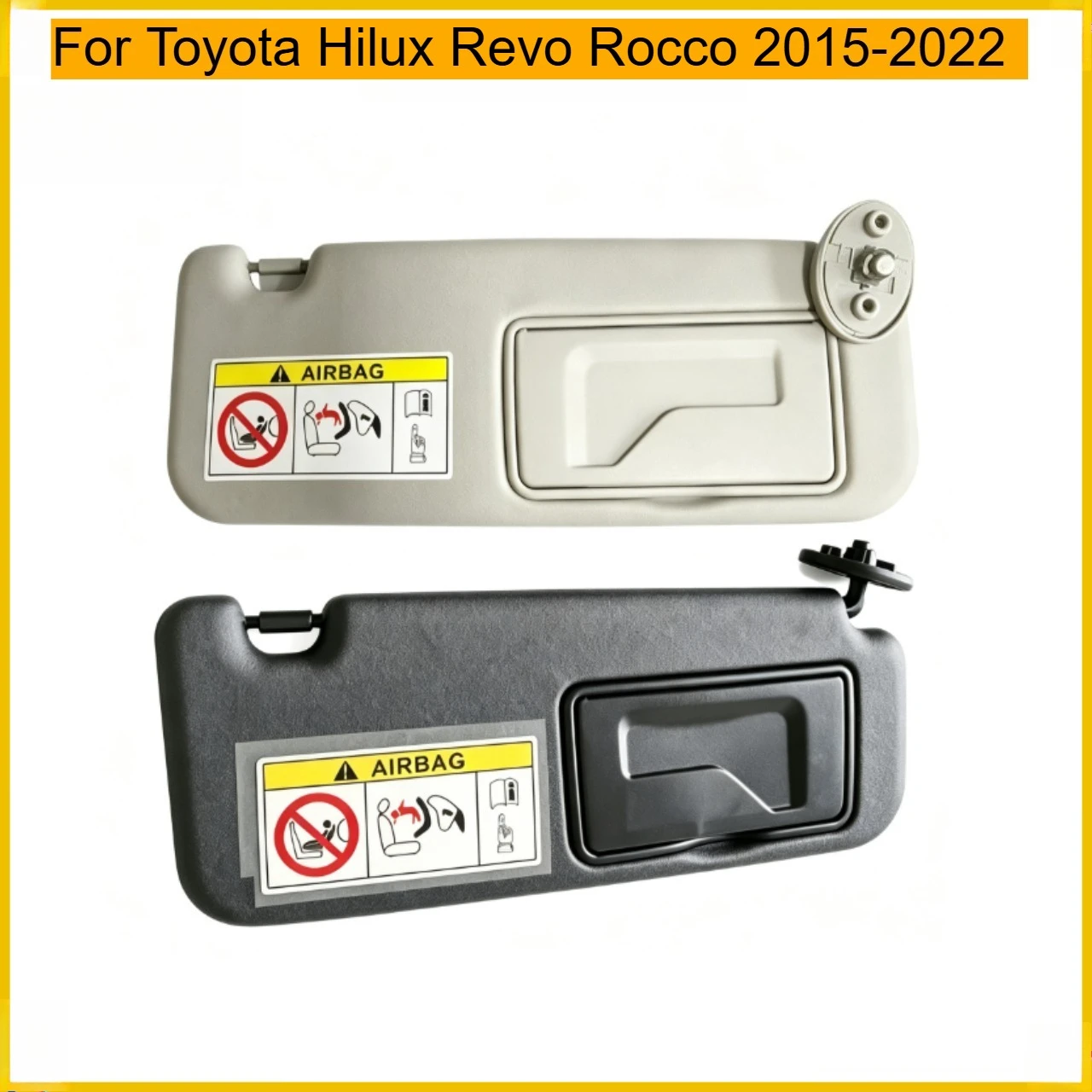 Car Interior Sun Visor For Toyota Hilux Revo Rocco 2015-2022, Left/Right Sun Shade Visor, Grey Black Color, OE ： 74320-0KB00