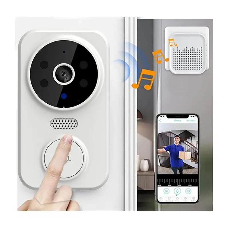 [A92P!】 Tuya Smart Home Doorbell Camera WIFI Wireless Doorbell DC AC Battery Powered Camera Bell Smart Life Doorbell Camera