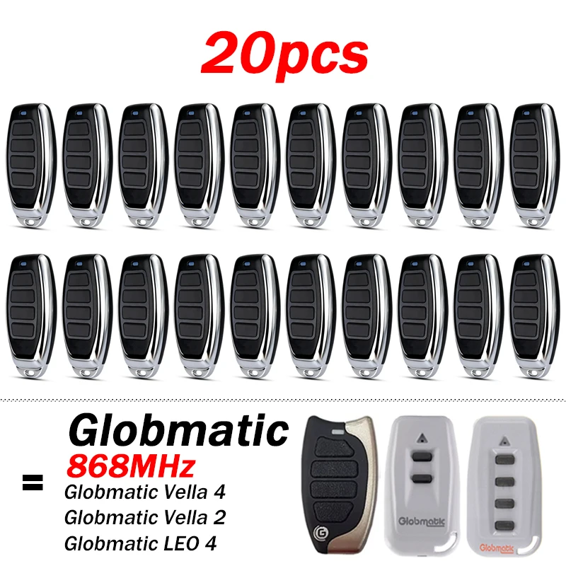

Пульт дистанционного управления Globmatic Vella LEO Gate, совместимый с ручным пультом управления гаражом Globmatic 868 МГц Vella2 Vella4 LEO4