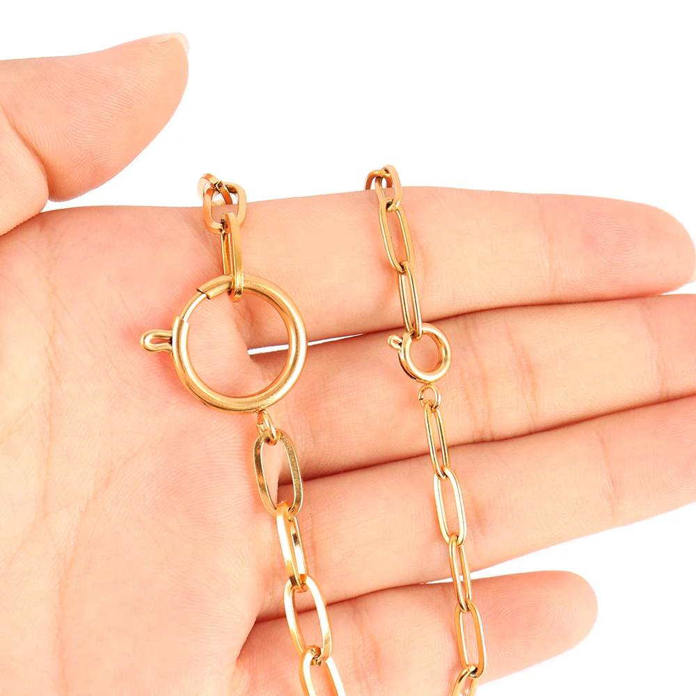 10Pcs Stainless Steel Springring Clasps for Jewelry Making