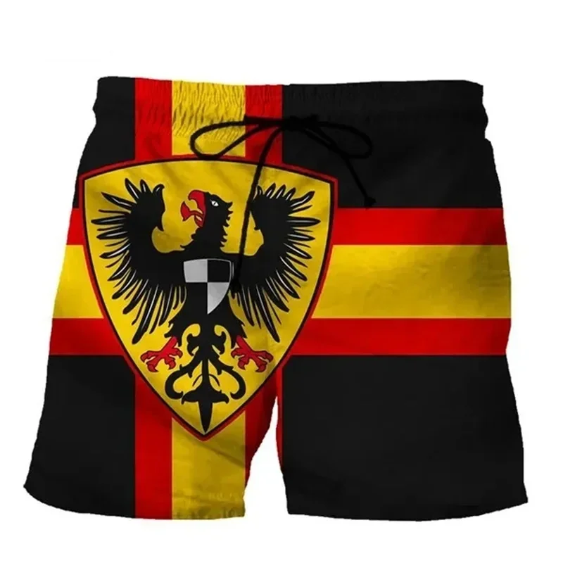 3D Printing Of The German National Emblem Flag Beach Shorts  Men Casual  Swimsuits  Wear Children Fast Drying Swim Sports Sand