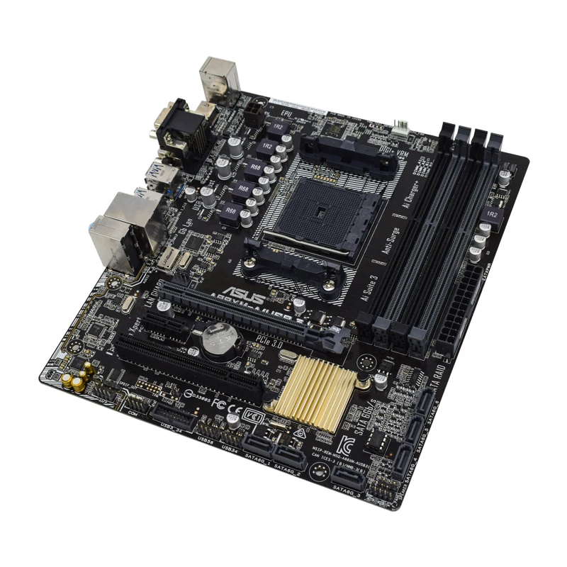 Imagem -05 - Asus-placa-mãe A88xm-a Usb 3.1 Soquete Fm2 Fm2 Mais Amd A88x Ddr3 32gb Pci-e 3.0 Micro Atx Suporte Amd A105800k A107800 Cpu