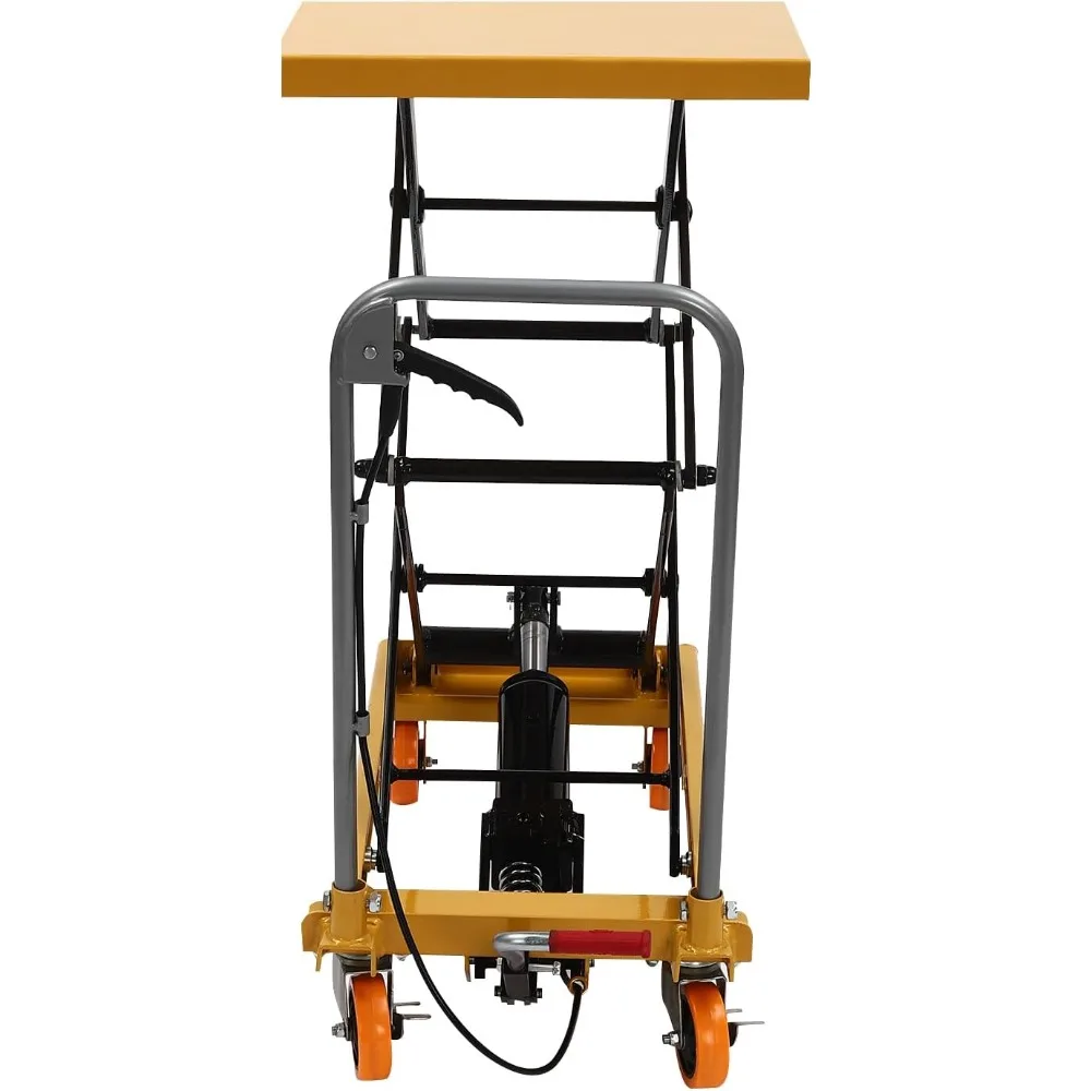 

Тележка с гидравлическим подъемным столом, тележка с ножничной платформой, тележка с подъемным столом с гидравлическим насосом и колесами, максимальная высота подъема 45 дюймов, ножничный подъемник