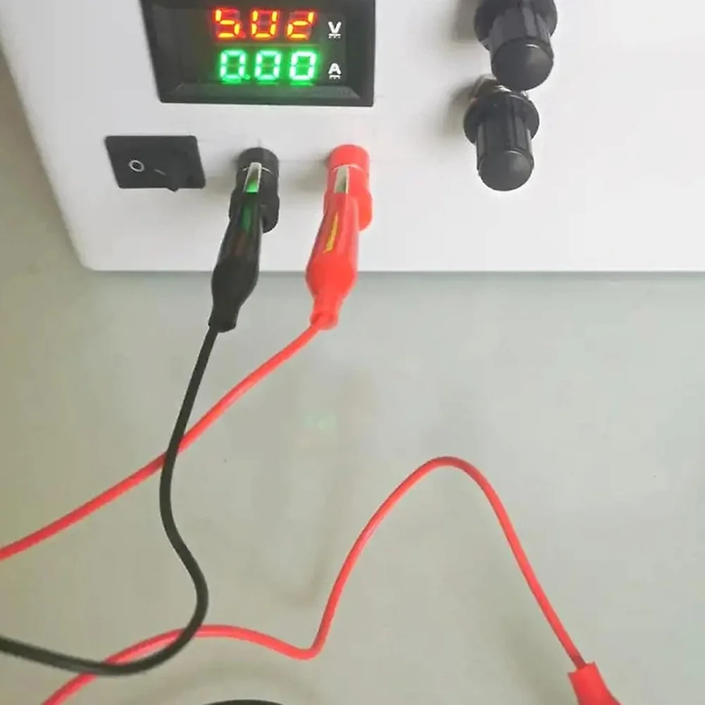 4 قطعة موصل خط الاختبار الثقيلة ل التمساح كليب اختبار موصلات الجهد العالي تيار كبير لأدوات إصلاح السيارات