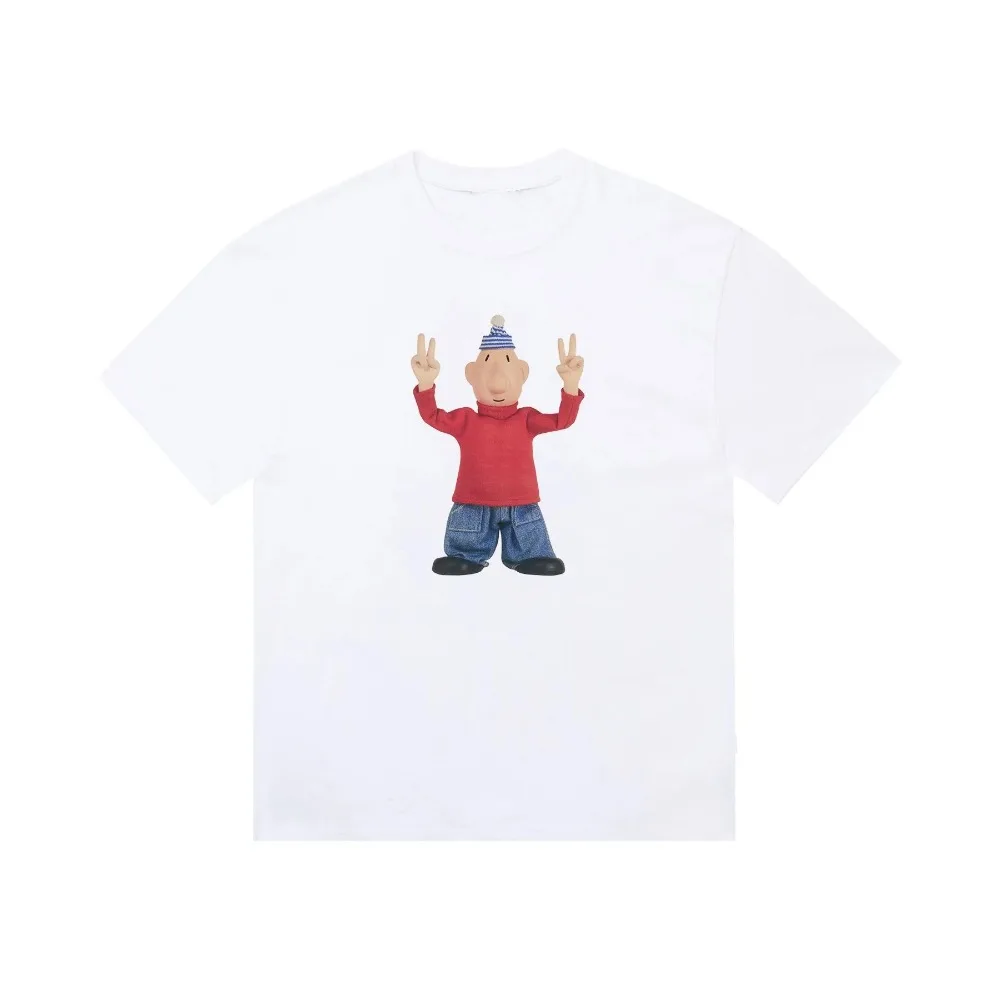 Pat & Mat Manga Graphic T-shirt Vintage Washed Retro Anime Unisex Oversized Crew Neck Cotton Short Sleeve Tee Tops Hot Sale