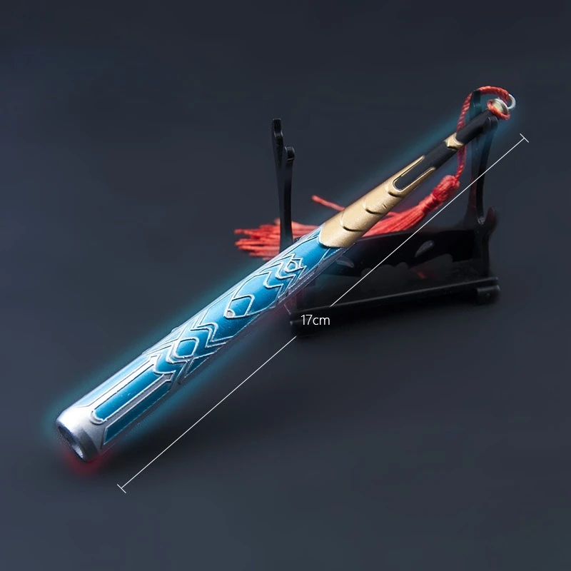 17 سنتيمتر/6.69in هونكاي: نجوم السكك الحديدية لعبة الأجهزة الطرفية تدمير عصا سبيكة سلاح نماذج المفاتيح الزينة الحلي مجموعات