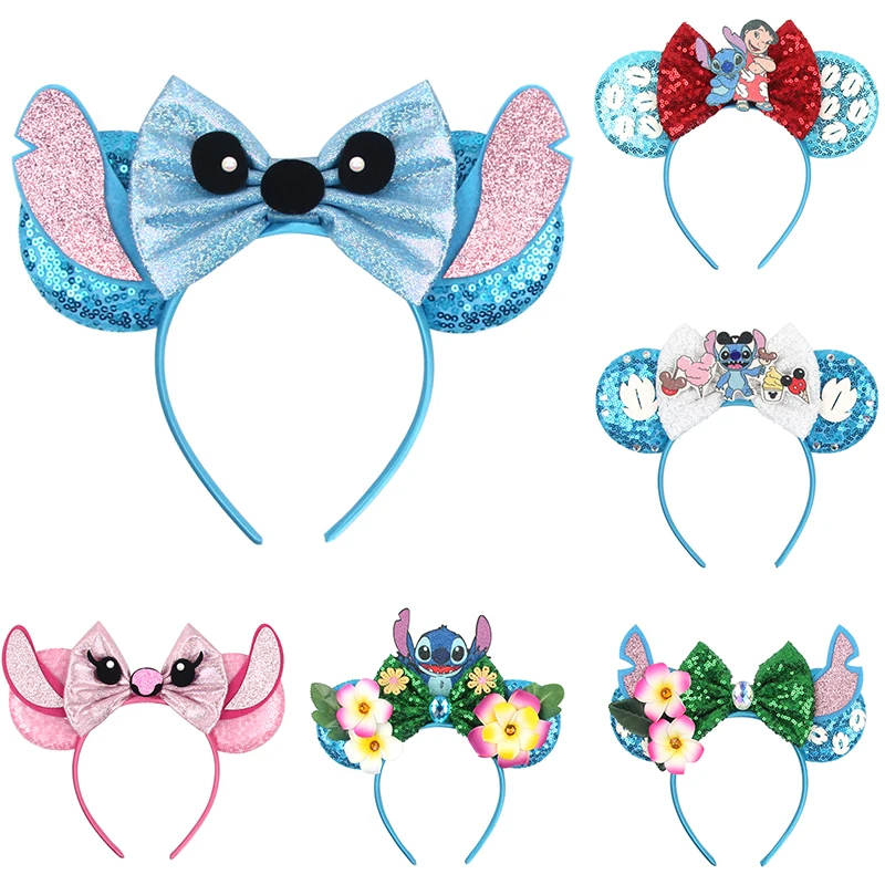 

Lilo & Stitch Disney Cartoon Bow Headband Anime Jewelry Hair Accessorie Party Cosplay Hairband for Girls Boys Kids Birthday Gift