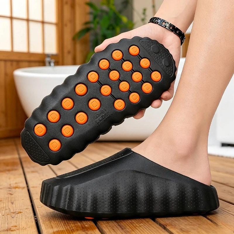 YUYIN EVA Material Sandals for Men Massage Slippers Comfortable Casual Covering Thick Heel Slippers Breathable Function Shoes image 6