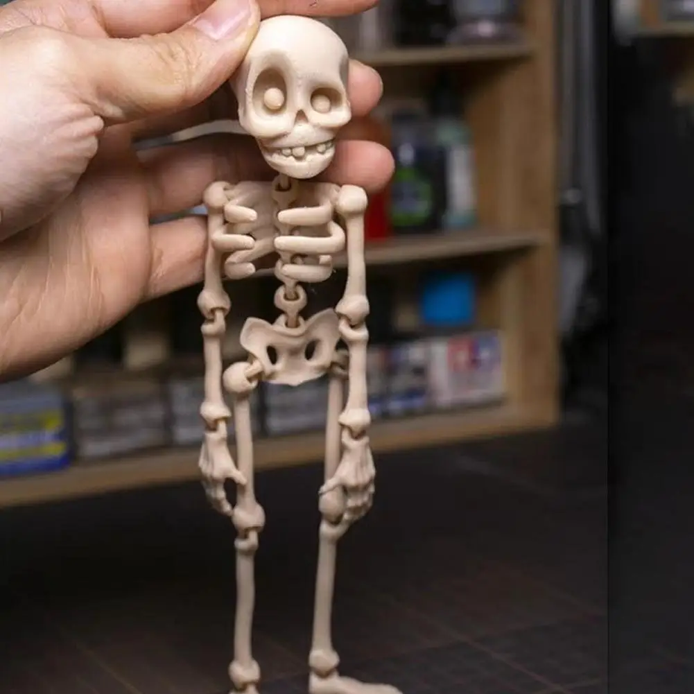 Poseable الهيكل العظمي مغناطيس الثلاجة ثلاثية الأبعاد مطبوعة الهياكل العظمية البشرية القوطية مع المفاصل المنقولة مغناطيس الثلاجة ملصق الثلاجة مفصلي