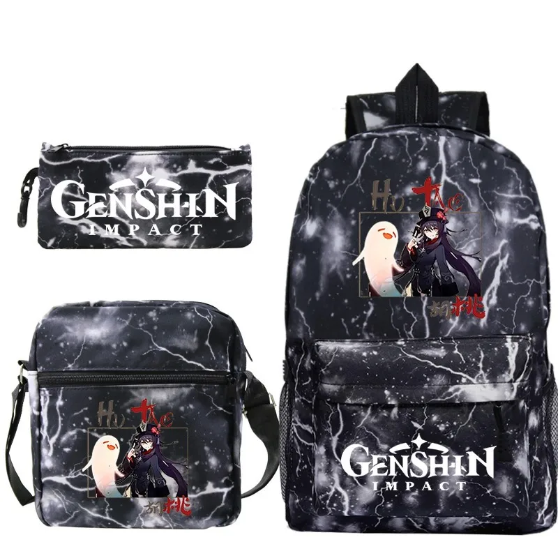 Anime Game Cosplay college bag, Genshin Impact Hutao Cosplay bags, Kawaii Boho school backpack girlfriend boyfriend gift