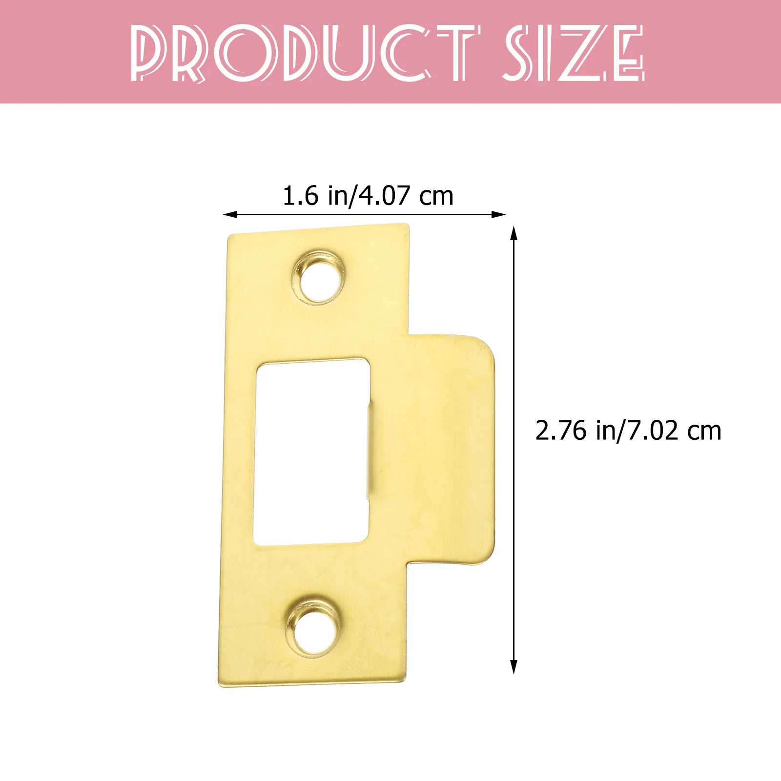 2pcs Door Strike Plate Replacement with Reinforcement Kit for Bathroom Home Deadbolt Cover Standard Guide Lock Accessory