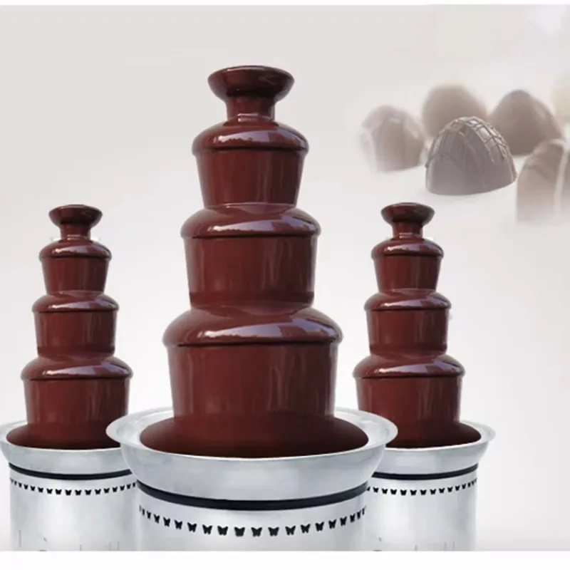 

Full Stainless Steel 4 Tiers Big Chocolate Fountain For Evening Party