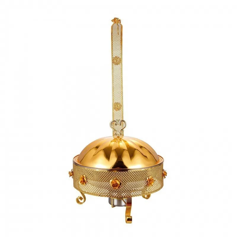 

Cross-border stainless steel buffet furnace Commercial restaurant Pumpkin welding flower hanging furnace Alcohol heating