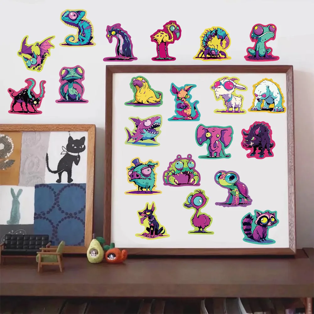 สติกเกอร์การ์ตูนสีสันสดใสลายชีววิทยาแปลกตา 50 ชิ้น สำหรับตกแต่งสเก็ตบอร์ด แล็ปท็อป DIY กันน้ำ ของเล่น