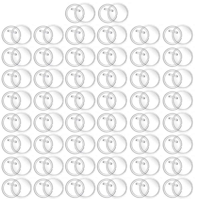 Clear Acrylic Badge Button Blanks for DIY Sewing and Badges