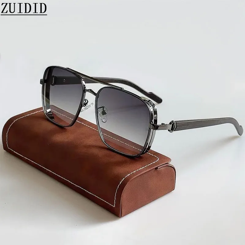 2023 lunettes De soleil pour hommes lunettes De soleil carrées femmes à la mode Luxe Vintage lunettes De mode rétro Steampunk nuances Gafas De Sol Hombre