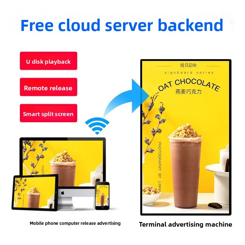 All-In-One High-Definition Smart Advertising Machine Wall-Mounted Digital Signage Display for Store Shopping Mall Supermarket