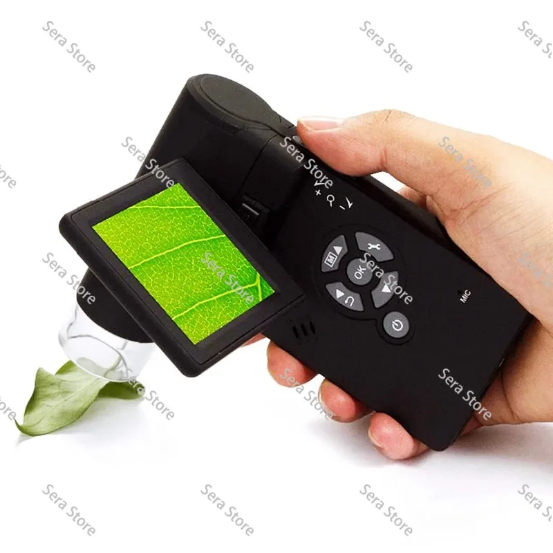 UM039 High Definition 500X Digital Microscope 10X-300X Zoom LCD Screen Low Vision Aid Electronic Video Magnifier With LED Light