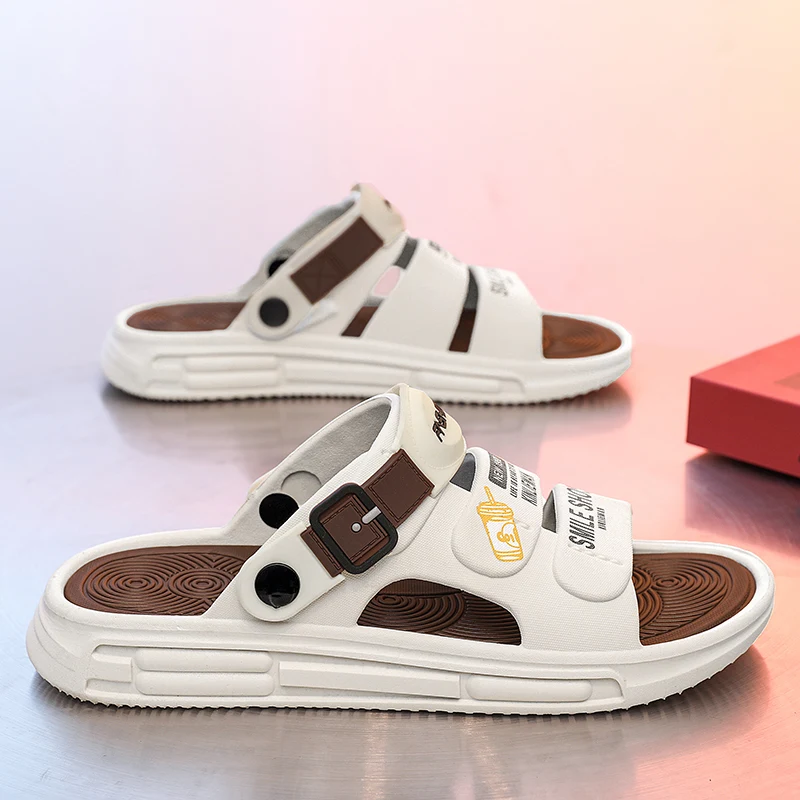 

Unisex Summer Outdoor Sports Sandals Anti-Slip Two-In-One Driving Casual Slip-On Flat Heel EVA Material Comfortable Footwear