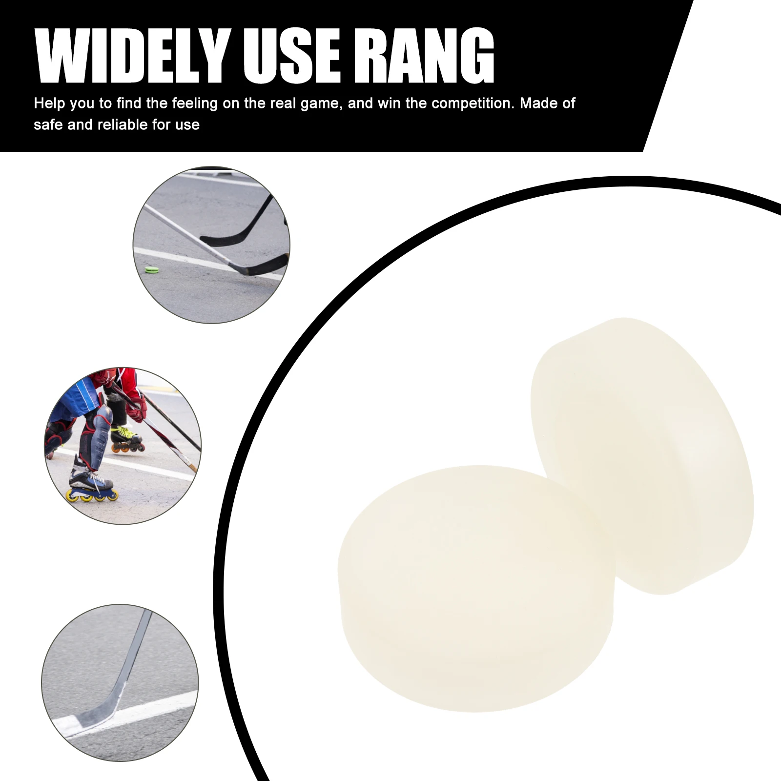 Puck de hóquei no gelo para treinamento, 2 peças, material de pvc, dureza planética, superfície lisa, acessórios de equipamentos esportivos para iniciantes