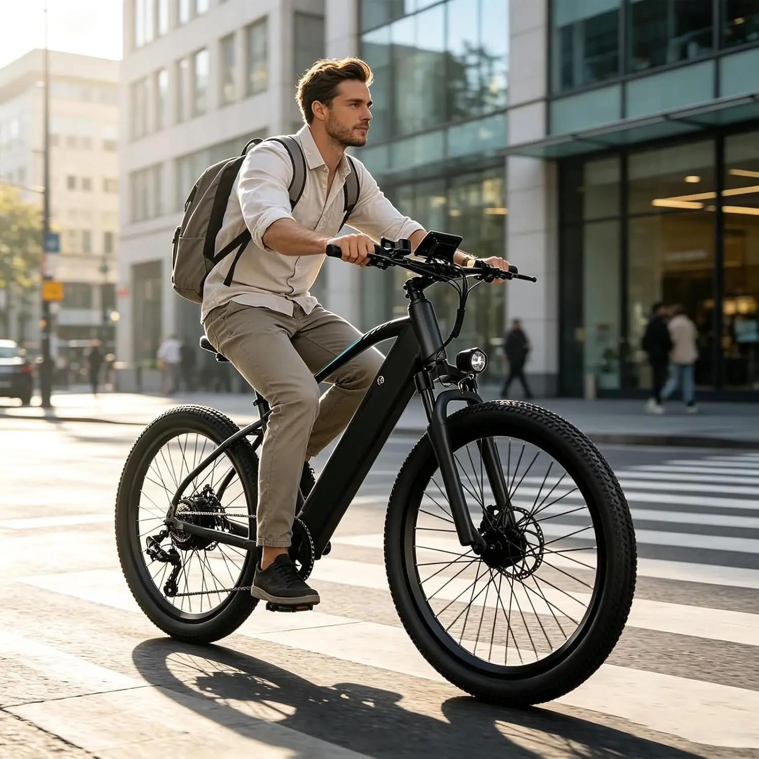 Commuter Electric Bicycle 48 Miles Range Suspension Fork UL 2849 Certified Adults Urban Travel 26 Inch, Customized