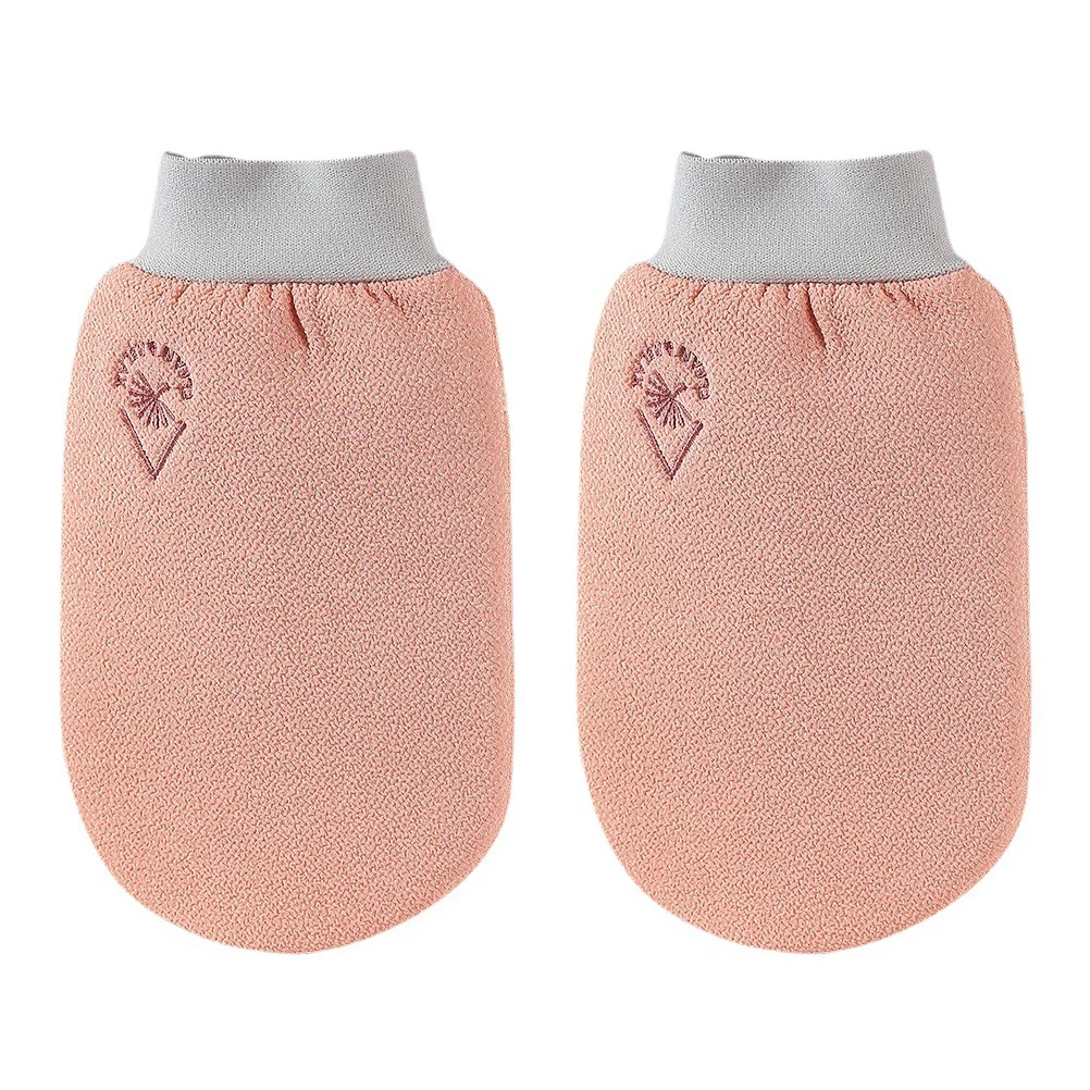 

2 Pcs Double Sided Bath Gloves for Men Towels Body Wash Exfoliating Hand Foaming Cover Scrub