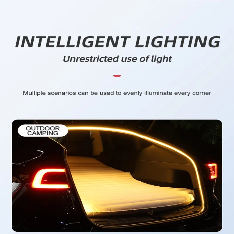 AfterTrunk Light for 2024new Tesla Model Y Bright LED Silicone Light Yellow White Proposal Decoration Rear magnetic induction