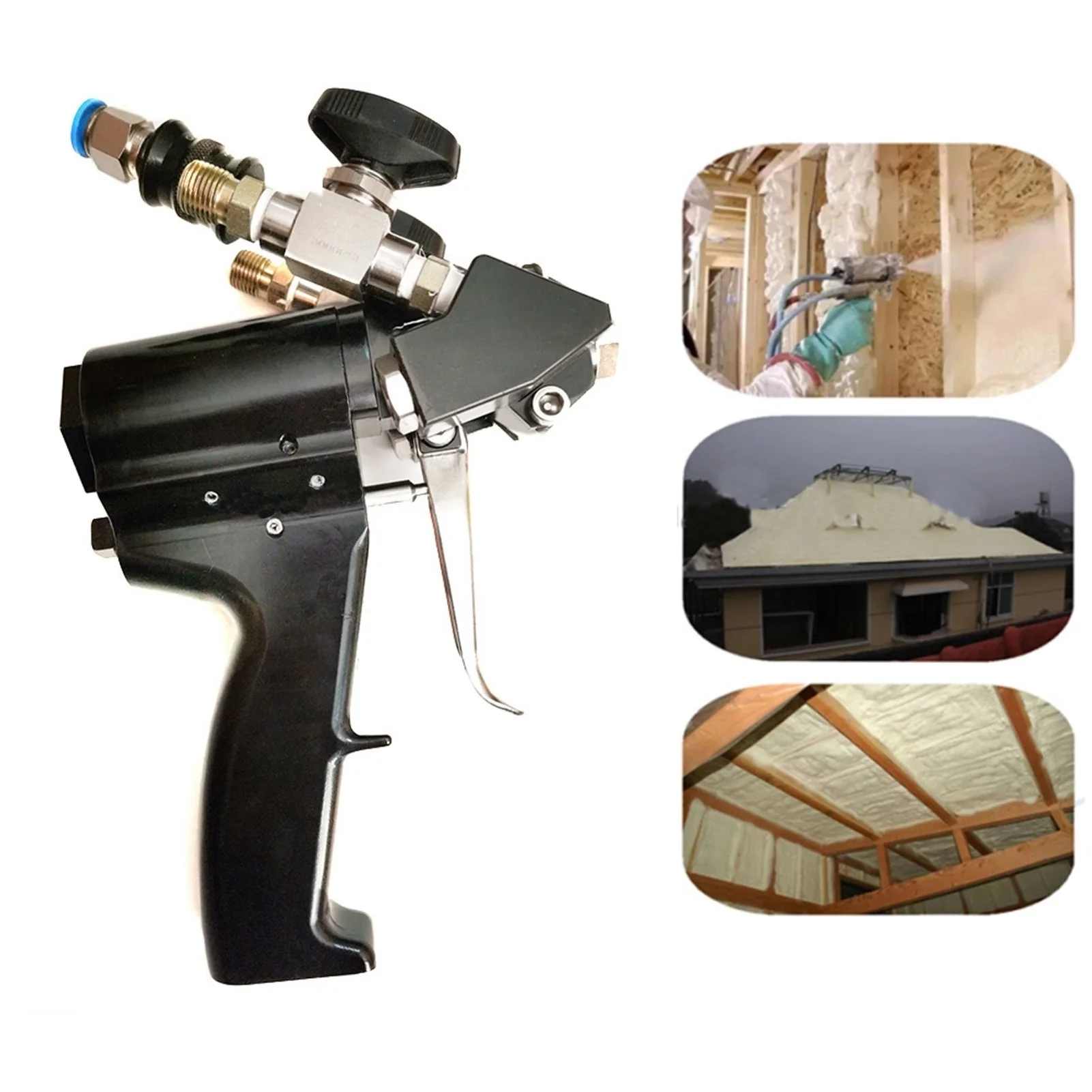 

Polyurethane Foam Spray Gun P2 PU Foam Air Purge PU Foaming Injection AB Two component High Pressure Coating Spray Gun