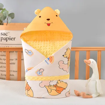 Bebê recém-nascido Anti-Shock Swaddling Blanket, Colcha do saco de dormir do bebê, Envoltório Swaddle, Mochilas Engrossadas, Infantil, Inverno