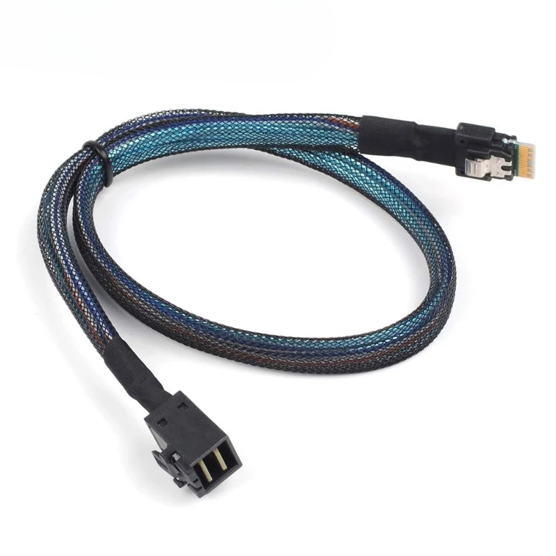 

High Speed PCIE 4.0 Slimline SAS SFF-8654 Cable 4i To Mini SAS HD SFF-8643 Adapter for Server