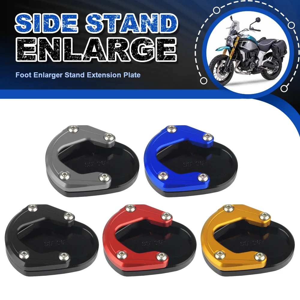 

FOR CFMOTO 700 CL-X Heritage Adventure CL-X700 Sport CF MT 800 800MT N39° 2021 Side Stand Enlarger Kickstand Enlarge Plate Pad