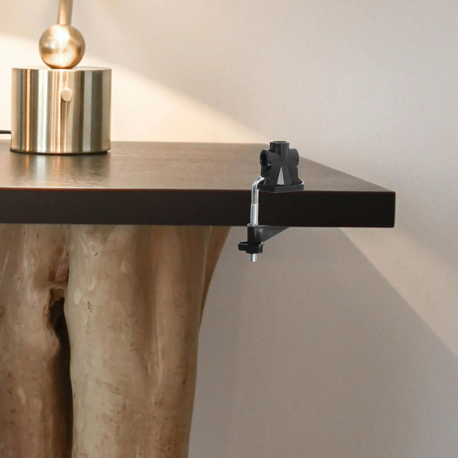 

6pcs Table Clamp Stand For Desktop Mount Holder Led Lamp Clip, Metal Desk Lamp Clamp With Hexagonal Lock, Anti-Slip Grip,